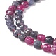 Natural Red Corundum/Ruby and Sapphire Beads Strands G-S362-013-3