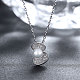 925 Sterling Silver Cubic Zirconia Pendant Necklaces NJEW-BB18739-6