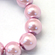 Baking Painted Pearlized Glass Pearl Round Bead Strands X-HY-Q003-4mm-47-3