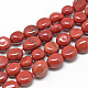 Rosso naturale perline di diaspro fili G-S264-02-1