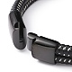 Bracelet double rang cordon tressé en microfibre noir avec 304 fermoirs aimantés en acier inoxydable BJEW-P275-18-4