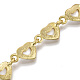 Conjuntos de joyas con collar y pulsera con eslabones de corazón. BJEW-S121-05-6