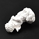樹脂模造石膏彫刻  置物  ホームディスプレイ装飾  パンパイプを持つ天使  ホワイト  36x36.5x65mm AJEW-P102-02-4
