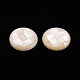 Cabochons de coquillage blanc naturel SSHEL-T014-34-2