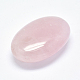 Piedra de palma ovalada de cuarzo rosa natural DJEW-F005-08K-3