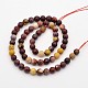 Faceted Round Natural Mookaite Beads Strands G-E302-062-6mm-2