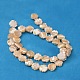 Natural Sea Shell Beads Strands X-SSHEL-10X10-1-2