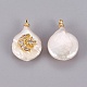 Natural Cultured Freshwater Pearl Pendants PEAR-F008-57G-2