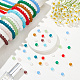 Arricraft 10 fili 10 fili di perle di vetro trasparente satinato colori FGLA-AR0001-02-4
