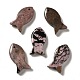 天然石ロードナイトペンダント  魚のチャーム  39x20x7~7.5mm  穴：2.3mm G-G932-B18-1