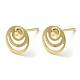 Flat Round 201 Stainless Steel Stud Earring Findings STAS-Q315-06G-1