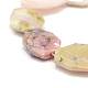 Rosa naturale perline opale fili G-F477-18-35x25mm-3