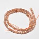 Faceted Round Natural Sunstone Beads Strands G-I176-10-4mm-2