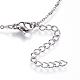 304 Stainless Steel Initial Pendant Necklaces NJEW-P151-S-P-2