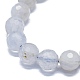 Chapelets de perles en agate avec dentelle bleue naturelle G-G927-02-3