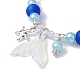 Bracelet extensible en perles d'imitation de verre et plastique abs BJEW-JB09747-4