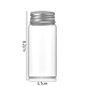 Botellas de vidrio transparente contenedores de abalorios CON-WH0085-76E-01-1