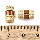 Латунные винтовые застежки с микропаве и кубическим цирконием KK-Z078-41G-3