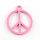 Lovely Peace Sign Pendants for Necklace Making PALLOY-2092-05-LF-1