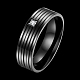 Regalos del día de san valentín anillos de pareja de circonita cúbica de acero de titanio para hombres RJEW-BB16446-8-2