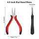 SUNNYCLUE 5 Inch Flat Nose Pliers Jewelry Pliers Mini Precision Pliers Wide Flat Nose Pliers Small Plier Clamping Metal Sheet Forming Tools for Women Jewelry Making DIY Hobby Projects Supplies Red AJEW-SC0001-42-2