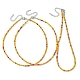 Collier de perles de verre rondelle à facettes pour femme NJEW-M208-01I-2