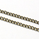 Création de collier de chaîne torsadée vintage en fer pour la conception de montres de poche CH-R062-AB-3