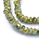 Chapelets de perles en verre électroplaqué GLAA-F079-FR09-3