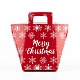 Рождественская тема прямоугольник складной креативный подарочный пакет из крафт-бумаги CON-B002-02B-4