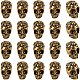 Chgcraft 20 Stück Tibet Totenkopf Zwischenperlen Totenkopf Perle Antik Goldener Charme Skelett Schädel Kopf Zwischenperlen für DIY Schmuckherstellung FIND-CA0003-18-1