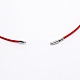 Fabricación de collar de cordones encerados de poliéster MAK-WH0009-05F-02-2