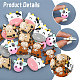 GLOBLELAND 20Pcs Cow Silicone Beads Animals Silicone Focal Beads Cow Print Silicone Loose Beads with Plastic Bead Container for Necklace Bracelet Earring Jewelry Making SIL-GL0001-01-4