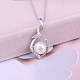 925 Sterling Silver Clear Cubic Zirconia Pendants Necklaces SJEW-BB60266-A-2