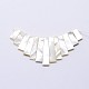 Rectangle Natural White Mother of Pearl Shell Graduated Beads Strands SSHEL-P002-02-2