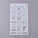 プラスチック製図用ステンシル  図面スケールテンプレート  DIYスクラップブッキング用  ホワイト  17.9x10.2x0.04cm DIY-WH0155-20-1