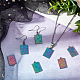 CHGCRAFT 12Pcs 6 Style Tarot Card Charms Rack Plating Rainbow Color Tarot Charms Bulk Rectangle Alloy Charm Pendants for Personalized Jewelry Making FIND-CA0004-52-4