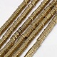 Electroplate Non-magnetic Synthetic Hematite Beads Strands G-J165-4mm-05-1