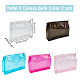 Wadorn 10 pièces 5 couleurs sacs transparents à fermeture éclair de stockage de cosmétiques en pvc ABAG-WR0001-04-2