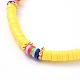 Bracelets extensibles faits main en pâte polymère heishi BJEW-JB05077-02-3