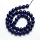 Dyed Natural Lapis Lazuli Round Beads Strands G-O047-06-16mm-3