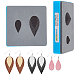 SUPERDANT Leaf Tassel Leather Earrings Cutting Dies 2 Shapes Geometric Dangle Fringe Earrings Jewelry Wooden Die Cuts Earrings Die Cutting for Women Girls DIY Art Crafts DIY-SD0001-68I-1