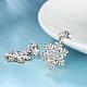Adorable Design Snowflake Tin Alloy Czech Rhinestone Dangle Earrings EJEW-BB03983-01P-3