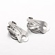 Iron Clip-on Earring Settings IFIN-L023-01P-2