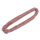 三色ポリエステル編組コード  金のメタリック糸で  編みこみのジュエリー友情ブレスレット作りのために  ショッキングピンク  2mm  約100ヤード/バンドル（91.44m /バンドル） OCOR-T015-B02-3