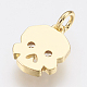 Brass Micro Pave Cubic Zirconia Charms ZIRC-F083-012G-RS-2