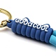 Schlüsselanhänger aus PVC-Seil mit Katzenpfotenmuster KEYC-B015-03LG-01-3