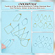 Unicraftale 32Pcs 16 Style Teardrop & Fan & Kite & Rhombus & Triangle 304 Stainless Steel Wire Pendants STAS-UN0045-53-5
