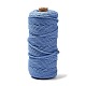 工芸品の編み物用の綿糸  コーンフラワーブルー  3mm  約109.36ヤード（100m）/ロール KNIT-PW0001-01-40-1