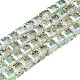 Electroplate Transparent Glass Beads Strands EGLA-N002-28-C02-1
