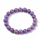 Natural Lepidolite/Purple Mica Stone Stretch Bracelets BJEW-S138-03A-02-3